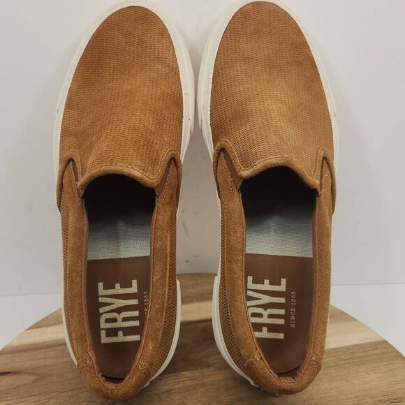 Frye Men\'s Ludlow Slip-On Sneaker Size 10 Wheat Brown 3480817 main image 5